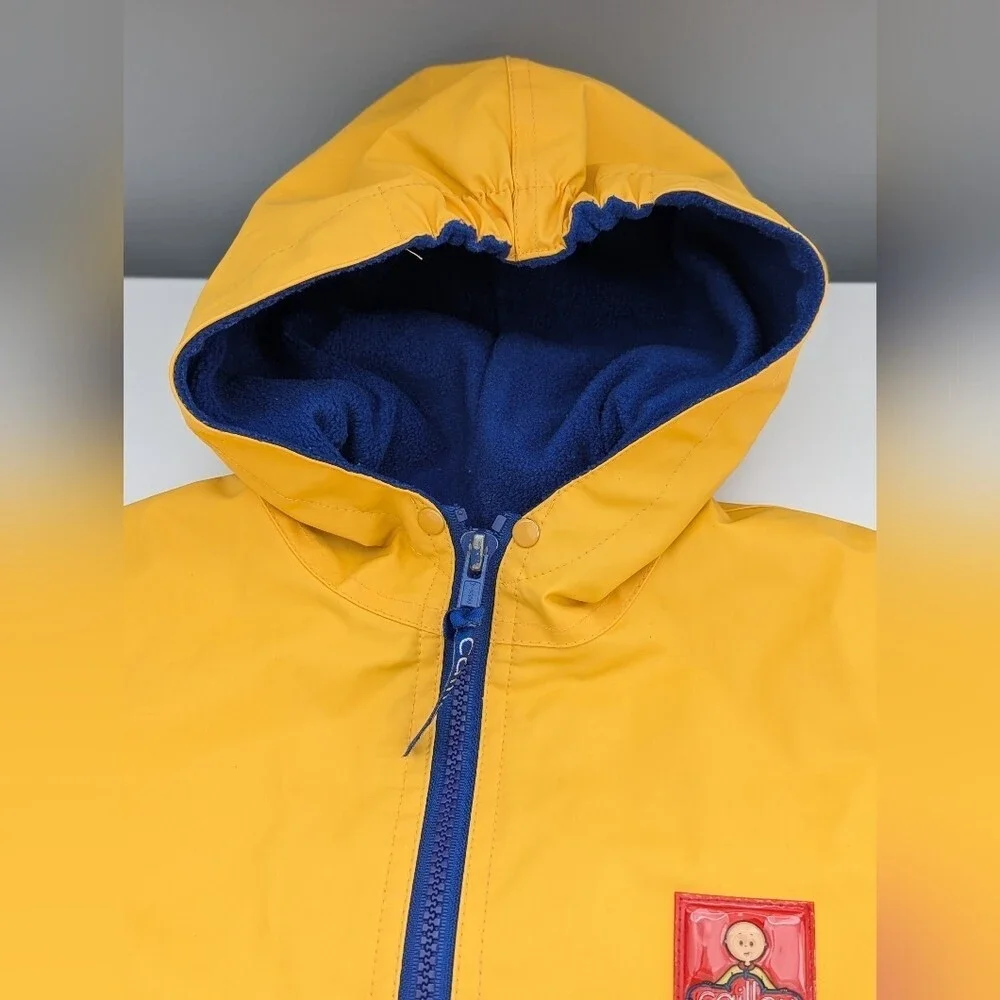 Vintage Caillou Unisex Kids' (Size 3) Lined Hooded Spring/Fall/Rain Jacket/Coat